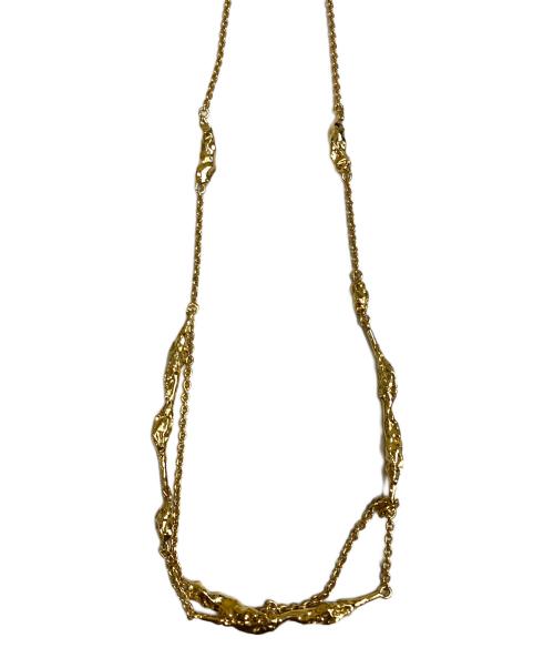 POLENE（ポレーヌ）POLENE (ポレーヌ) Eroz ダブルチェーンネックレス ゴールドの古着・服飾アイテム
