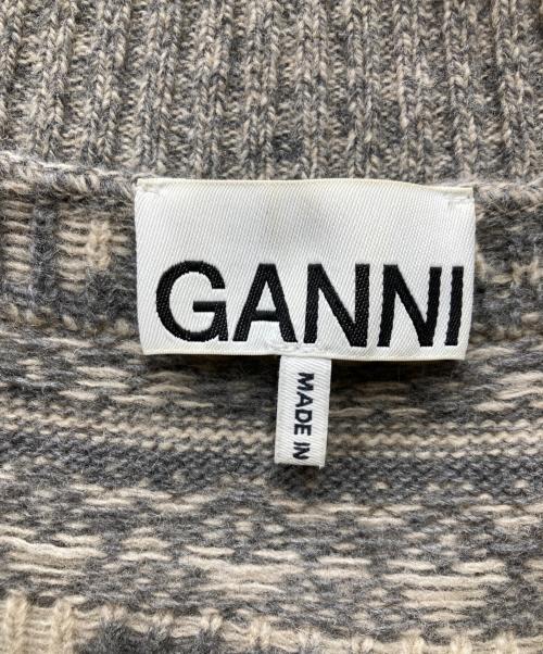 GANNI（ガニー）Ganni (ガニー) ロゴウールミックスベスト グレー サイズ:Lの古着・服飾アイテム