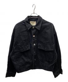 SHISHIKUI（シシクイ）の古着「Denim Ja オーバーサイズデニムジャケット」｜ブラック