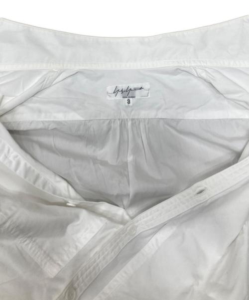 Yohji Yamamoto pour homme（ヨウジヤマモト プールオム）Yohji Yamamoto pour homme (ヨウジヤマモト プールオム) 17SS カッタウェイカラー シャツ ホワイト サイズ:3の古着・服飾アイテム