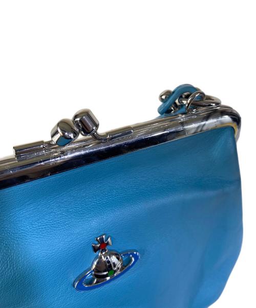 Vivienne Westwood（ヴィヴィアンウエストウッド）Vivienne Westwood (ヴィヴィアンウエストウッド) GRANNY 口金ミニショルダーバッグ ブルーの古着・服飾アイテム