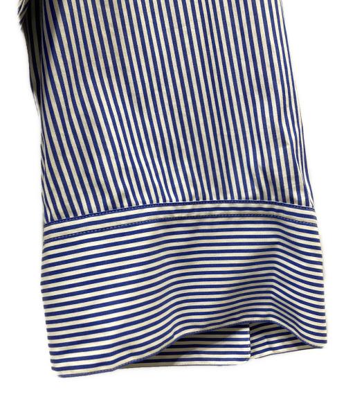 COLUMN（コラム）COLUMN (コラム) クロップドストライプシャツ ホワイト×ブルー サイズ:Freeの古着・服飾アイテム