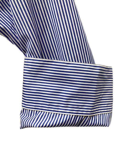COLUMN（コラム）COLUMN (コラム) クロップドストライプシャツ ホワイト×ブルー サイズ:Freeの古着・服飾アイテム