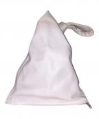 BOTTEGA VENETAボッテガベネタ）の古着「Triangle twist leather handbag /トライアングルツイストレザーハンドバッグ」｜ホワイト