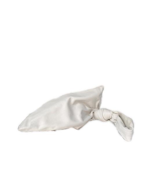 BOTTEGA VENETA（ボッテガベネタ）BOTTEGA VENETA (ボッテガベネタ) Triangle twist leather handbag /トライアングルツイストレザーハンドバッグ ホワイトの古着・服飾アイテム