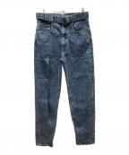Maison Margielaメゾンマルジェラ）の古着「21ss BELTED SIDECUT JEAN デニムパンツ」｜ブルー