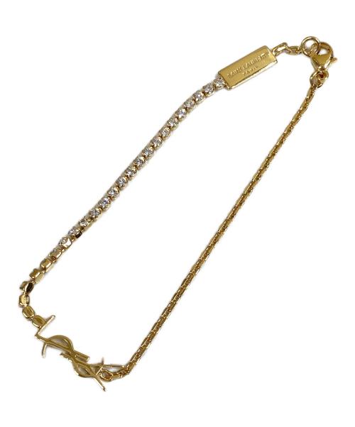 Saint Laurent Paris（サンローランパリ）Saint Laurent Paris (サンローランパリ) Monogranne ブレスレット ゴールドカラーの古着・服飾アイテム