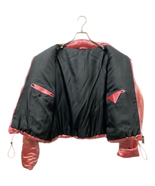 OUAT（オーユーエーティー）OUAT (オーユーエーティー) サテン中綿ジャケット ピンク サイズ:2の古着・服飾アイテム