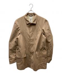 MIOSMOKEY（ミオズモーキー）の古着「比翼ステンカラーコート」｜ベージュ