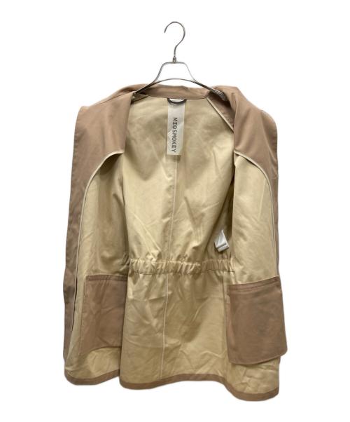MIOSMOKEY（ミオズモーキー）MIOSMOKEY (ミオズモーキー) 比翼ステンカラーコート ベージュ サイズ:46の古着・服飾アイテム