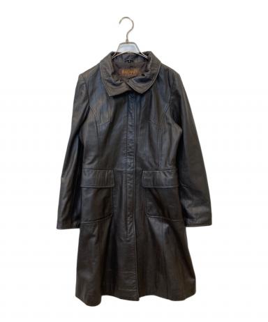 中古・古着通販】BALMAIN (バルマン) ラムレザーコート ブラウン