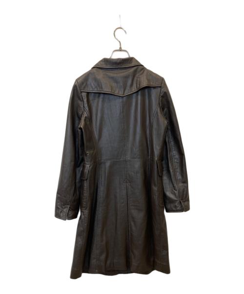 BALMAIN（バルマン）BALMAIN (バルマン) ラムレザーコート ブラウン サイズ:9の古着・服飾アイテム