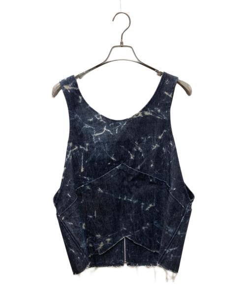 Fake Ass Flowers（フェイク アス フラワーズ）FAKE ASS FLOWERS (フェイク アス フラワーズ) ジップベスト ブルー サイズ:2の古着・服飾アイテム