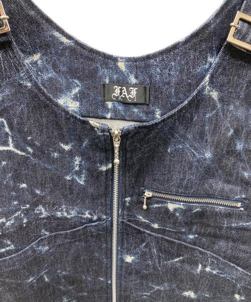 Fake Ass Flowers（フェイク アス フラワーズ）FAKE ASS FLOWERS (フェイク アス フラワーズ) ジップベスト ブルー サイズ:2の古着・服飾アイテム