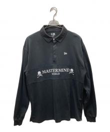 Mastermind WORLD×New Era（マスターマインド ワールド×ニューエラ）の古着「長袖ラガーポロシャツ」｜ブラック