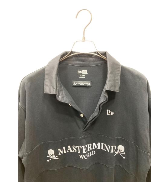 Mastermind WORLD（マスターマインド ワールド）Mastermind WORLD (マスターマインド ワールド) New Era (ニューエラ) 長袖ラガーポロシャツ ブラック サイズ:SIZE XLの古着・服飾アイテム
