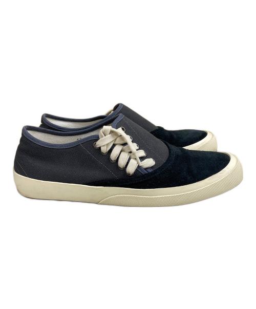 Maison Margiela（メゾンマルジェラ）Maison Margiela (メゾンマルジェラ) Side Lase Up Sneakers ローカットスニーカー ネイビー サイズ:SIZE 43の古着・服飾アイテム