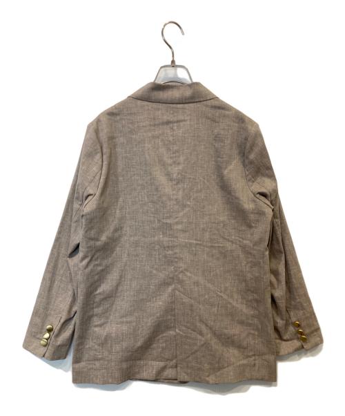 Noble（ノーブル）Noble (ノーブル) 麻ストレッチダブルブレストジャケット　22010240501020 ベージュ サイズ:38の古着・服飾アイテム