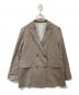 Noble（ノーブル）の古着「麻ストレッチダブルブレストジャケット　22010240501020」｜ベージュ