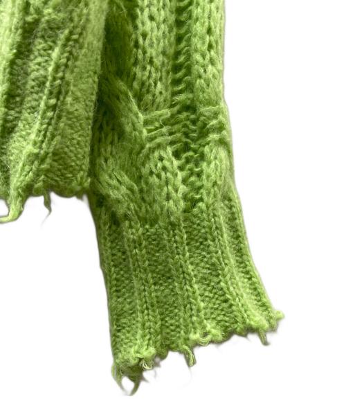 Acne studios（アクネ ストゥディオス）ACNE STUDIOS (アクネ ストゥディオス) Frayed Cable Knit Sweater ニット グリーン サイズ:ＸＳの古着・服飾アイテム