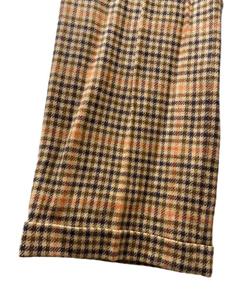 Maison Margiela（メゾンマルジェラ）Maison Margiela (メゾンマルジェラ) ウールチェックトラウザーズパンツ ベージュ サイズ:38の古着・服飾アイテム