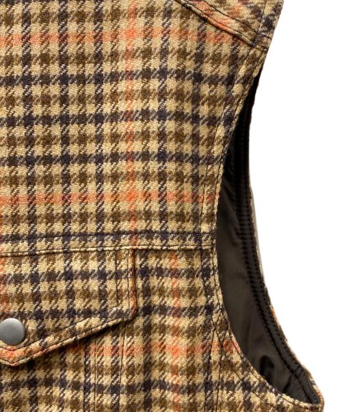 Maison Margiela（メゾンマルジェラ）Maison Margiela (メゾンマルジェラ) ガンクラブチェックウールパフベスト ベージュ サイズ:38の古着・服飾アイテム
