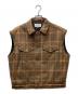 Maison Margiela（メゾンマルジェラ）の古着「ガンクラブチェックウールパフベスト」｜ベージュ