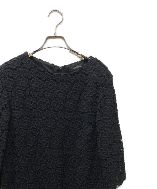 mikako nakamura（ミカコ ナカムラ）mikako nakamura (ミカコ ナカムラ) クロシェ総レースワンピース ブラック サイズ:36の古着・服飾アイテム