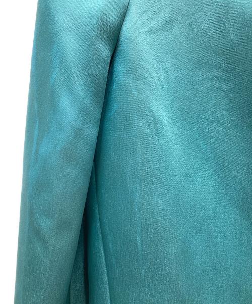 OFFWHITE（オフホワイト）OFFWHITE (オフホワイト) Satin-effect single-breasted blazer テーラードジャケット グリーン サイズ:38の古着・服飾アイテム