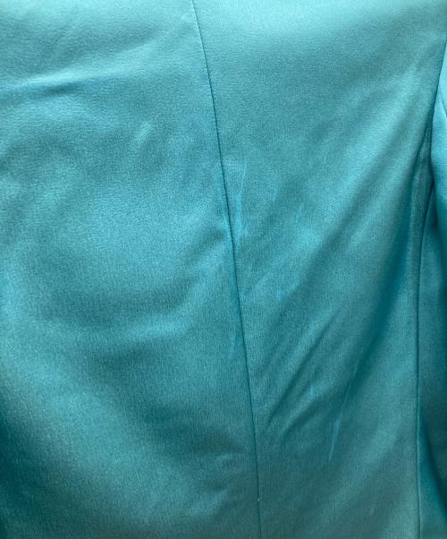 OFFWHITE（オフホワイト）OFFWHITE (オフホワイト) Satin-effect single-breasted blazer テーラードジャケット グリーン サイズ:38の古着・服飾アイテム