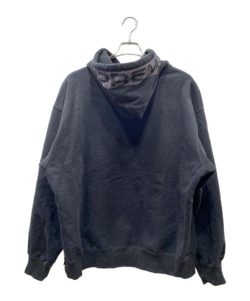 SUPREME（シュプリーム）Supreme (シュプリーム) 24SS Jacquard Stripe Hooded Sweatshirt パーカー ブラック サイズ:Ｌの古着・服飾アイテム