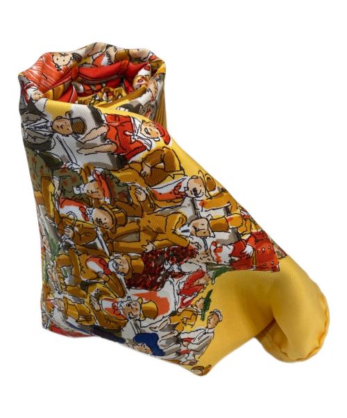 HERMES（エルメス）HERMES (エルメス) カレ90 CIRCLE MOLIER モリエサーカス シルクスカーフ イエローの古着・服飾アイテム