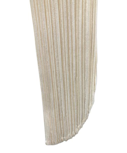 PLEATS PLEASE（プリーツプリーズ）PLEATS PLEASE (プリーツプリーズ) 七分袖 スタンドカラーシャツ アイボリー サイズ:3の古着・服飾アイテム