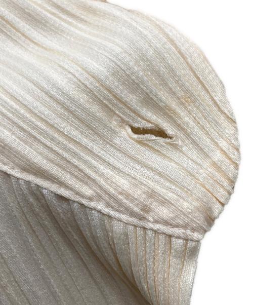 PLEATS PLEASE（プリーツプリーズ）PLEATS PLEASE (プリーツプリーズ) 七分袖 スタンドカラーシャツ アイボリー サイズ:3の古着・服飾アイテム