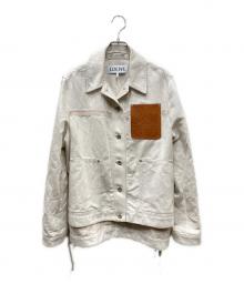 LOEWE（ロエベ）の古着「コットン×リネン デニムジャケット」｜ベージュ
