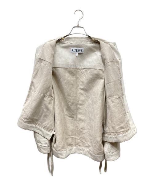 LOEWE（ロエベ）LOEWE (ロエベ) コットン×リネン デニムジャケット ベージュ サイズ:SIZE 36の古着・服飾アイテム