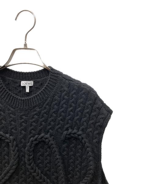 LOEWE（ロエベ）LOEWE (ロエベ) アナグラムニットベスト ブラック サイズ:XSの古着・服飾アイテム