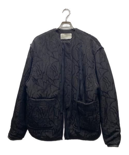 TODAYFUL（トゥデイフル）TODAYFUL (トゥデイフル) Jacquard Piping Blouson ブルゾン ブラック サイズ:38の古着・服飾アイテム