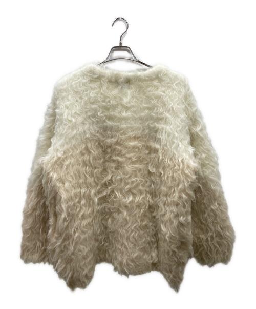 CLANE（クラネ）CLANE (クラネ) BI COLOR SHAGGY KNIT CARDIGAN カーディガン アイボリー サイズ:2の古着・服飾アイテム