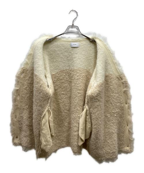CLANE（クラネ）CLANE (クラネ) BI COLOR SHAGGY KNIT CARDIGAN カーディガン アイボリー サイズ:2の古着・服飾アイテム
