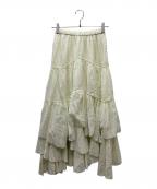 CASA FLINEカーサフライン）の古着「コットンティアードスカート」｜アイボリー