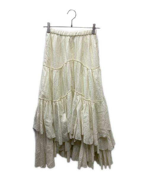 CASA FLINE（カーサフライン）CASA FLINE (カーサフライン) コットンティアードスカート アイボリー サイズ:Freeの古着・服飾アイテム