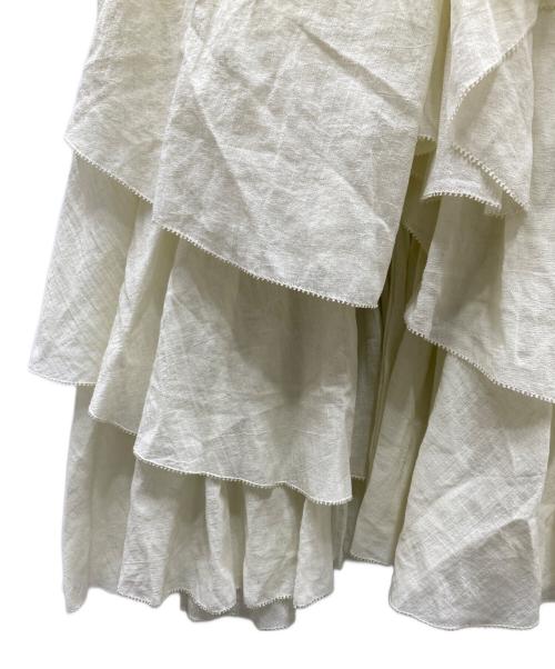 CASA FLINE（カーサフライン）CASA FLINE (カーサフライン) コットンティアードスカート アイボリー サイズ:Freeの古着・服飾アイテム