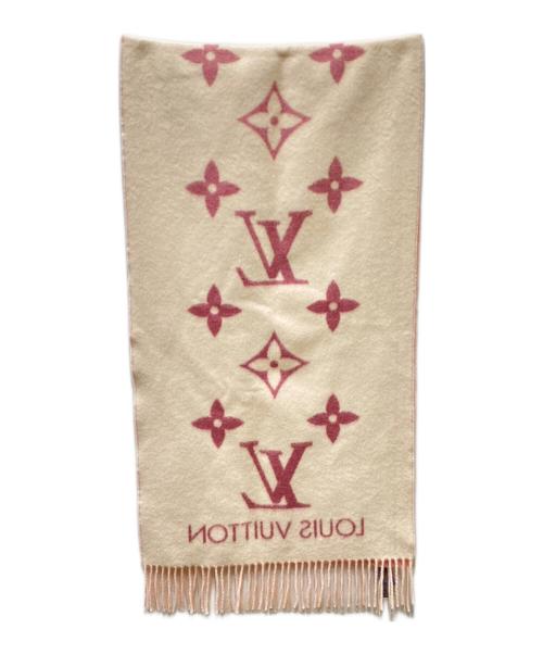 LOUIS VUITTON（ルイ ヴィトン）LOUIS VUITTON (ルイ ヴィトン) マフラー レイキャビック グラディエント カシミヤマフラー ピンクの古着・服飾アイテム