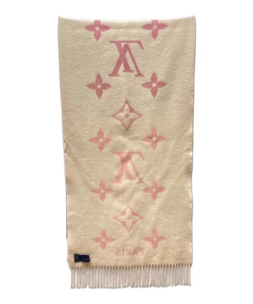 LOUIS VUITTON（ルイ ヴィトン）LOUIS VUITTON (ルイ ヴィトン) マフラー レイキャビック グラディエント カシミヤマフラー ピンクの古着・服飾アイテム