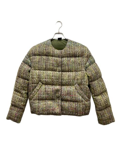 ASPESI（アスペジ）ASPESI (アスペジ) ツイードダウンジャケット グリーン サイズ:SIZE XXSの古着・服飾アイテム