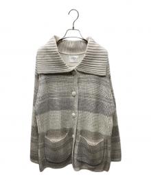 Ameri（アメリ）の古着「GLITTER PRINT KNIT CARDIGAN カーディガン」｜ホワイト