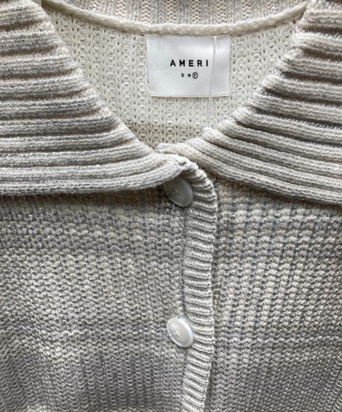 Ameri（アメリ）Ameri (アメリ) GLITTER PRINT KNIT CARDIGAN カーディガン ホワイト サイズ:FREEの古着・服飾アイテム