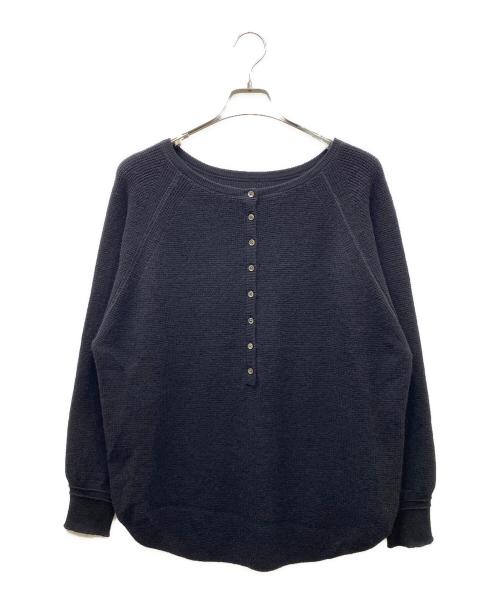 FRAMeWORK（フレームワーク）FRAMeWORK (フレームワーク) ウールワッフルヘンリーネック ブラック サイズ:表記無しの古着・服飾アイテム