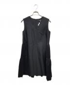 YOKO CHANヨーコチャン）の古着「バックティアードドレス ノースリーブワンピース」｜ブラック